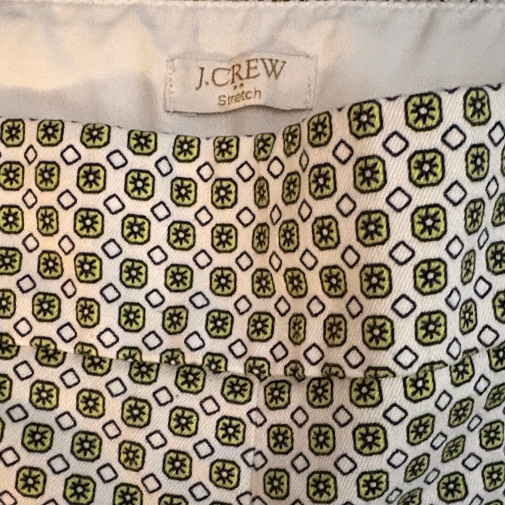 J.Crew Geometric Green and Black Fabric